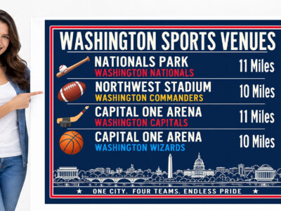 DC Sports Canvas Print Nationals Commanders Capitals Wizards Stadium Wall Decor