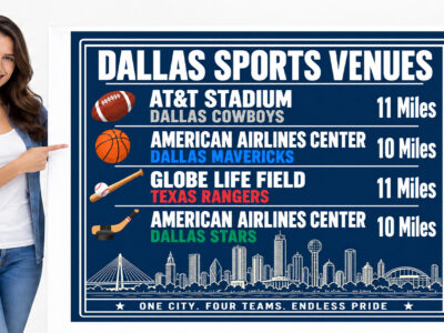 Dallas Sports Canvas Print Cowboys Mavericks Rangers Stars Stadium Wall Decor