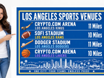 Los Angeles Sports Canvas Print Kings Rams Dodgers Lakers Stadium Wall Decor