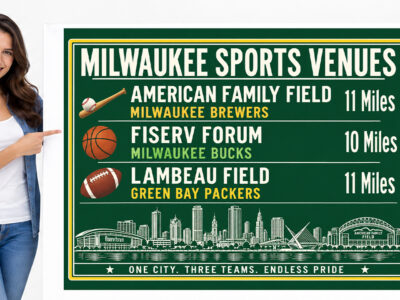 Milwaukee Sports Canvas Print Brewers Bucks Packers Stadium Wall Decor