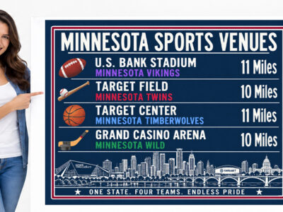 Minnesota Sports Canvas Print Vikings Twins Timberwolves Wild Stadium Wall Decor