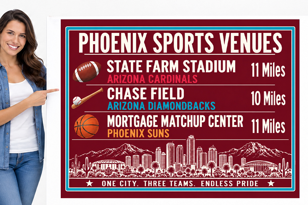 Phoenix Sports Canvas Print Cardinals Diamondbacks Suns Stadium Wall Decor