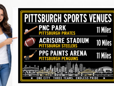 Pittsburgh Sports Canvas Print Pirates Steelers Penguins Stadium Wall Decor