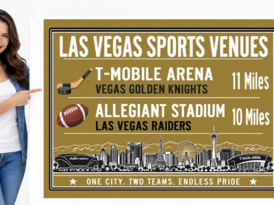 Las Vegas Sports Canvas Print Raiders Golden Knights Stadium Wall Decor